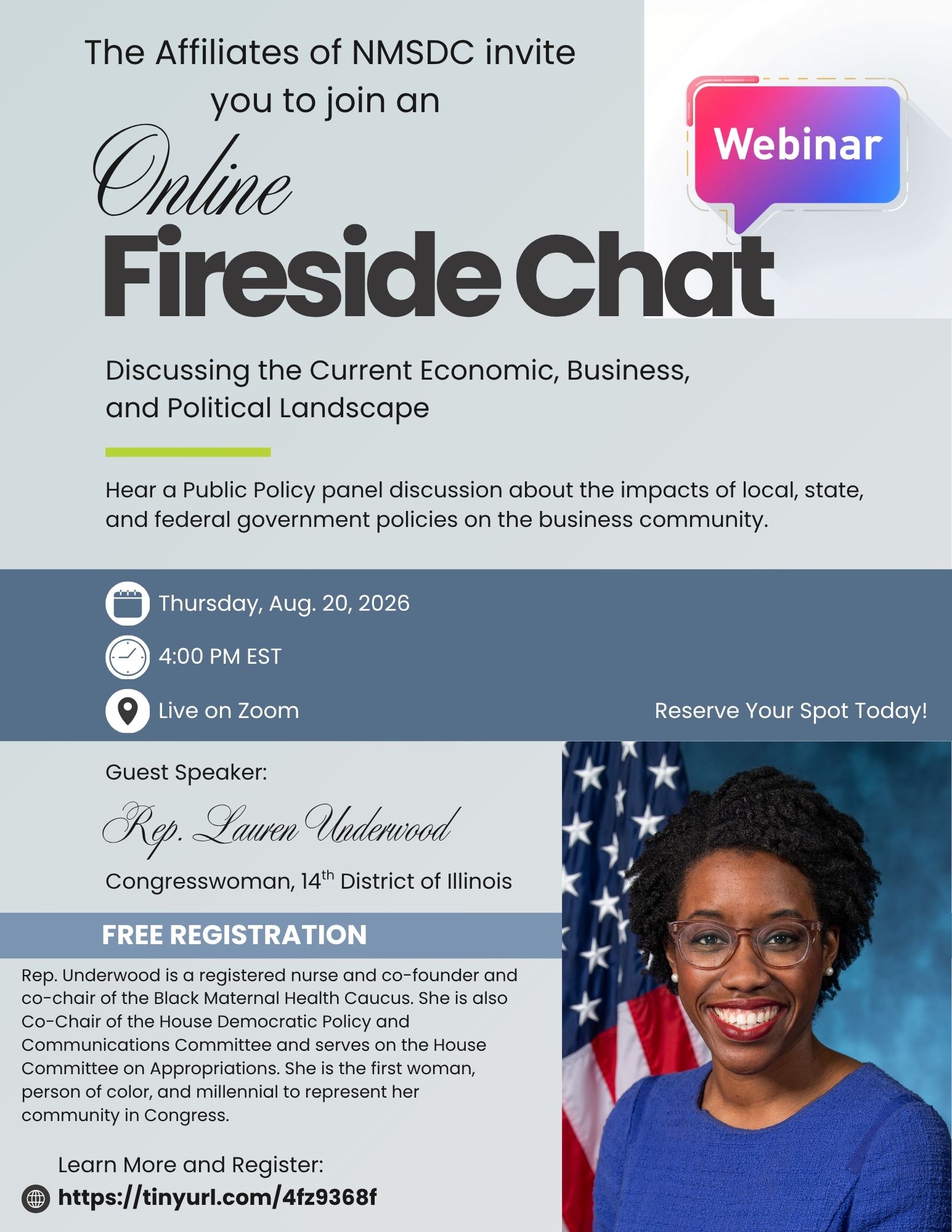 Online Fireside Chat with Rep. Lauren Underwood
