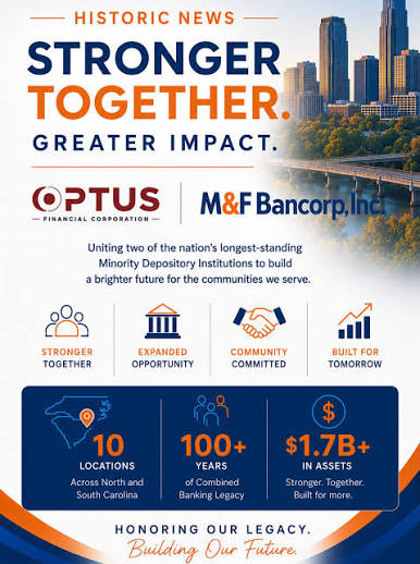 Durham's M&F Bank to merge with SC-based Optus